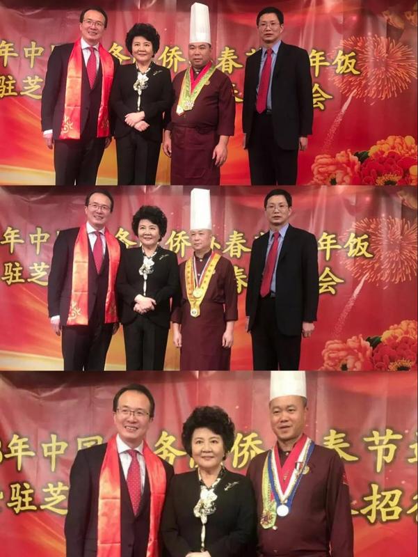 春节期间,顺德厨师协会常务副会长马澄根,副会长董国成,理事